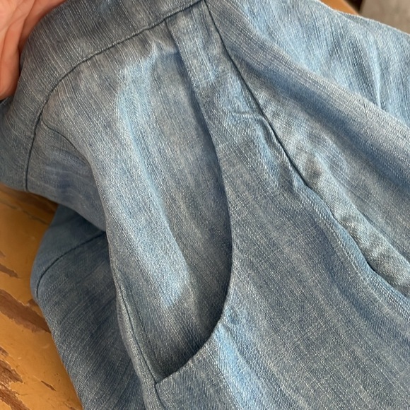 Meemoza ethically produced a line denim look skirt with pockets in xs - Picture 5 of 6